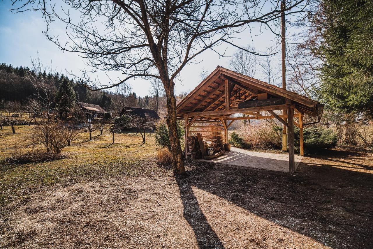 Wooden Cabin Zurej With Hot Tub Bukovje v Babni Gori Exterior photo