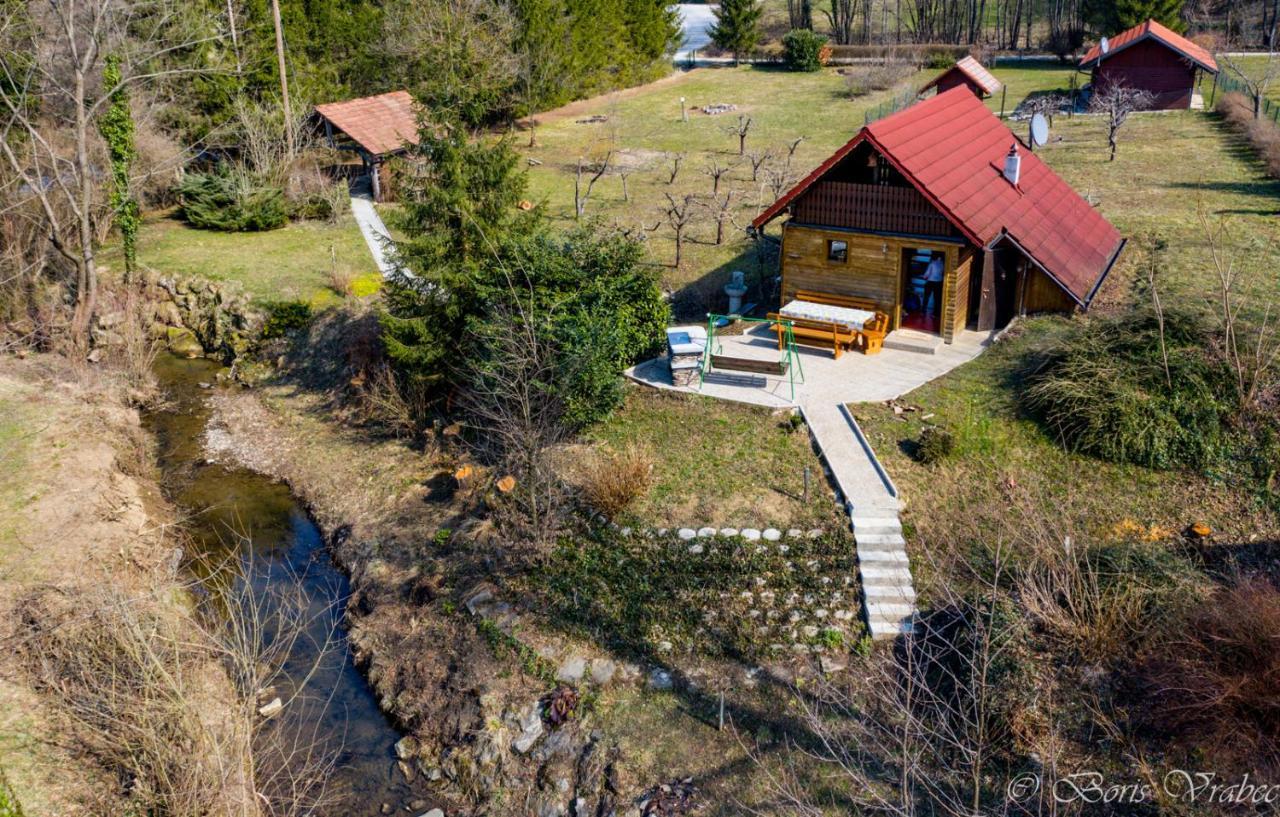 Wooden Cabin Zurej With Hot Tub Bukovje v Babni Gori Exterior photo